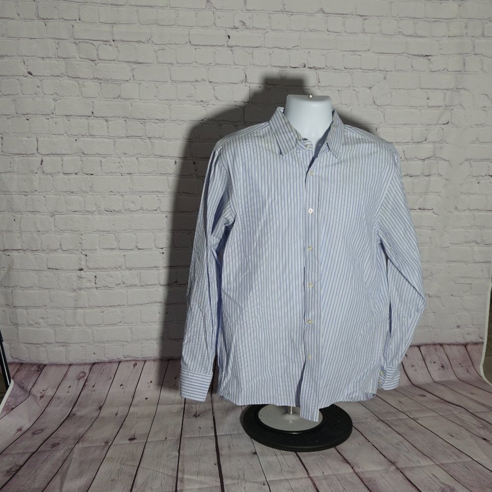 Striped Blue Hugo Boss Dress Shirt